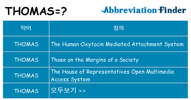 thomas 대 한 무엇을 서가