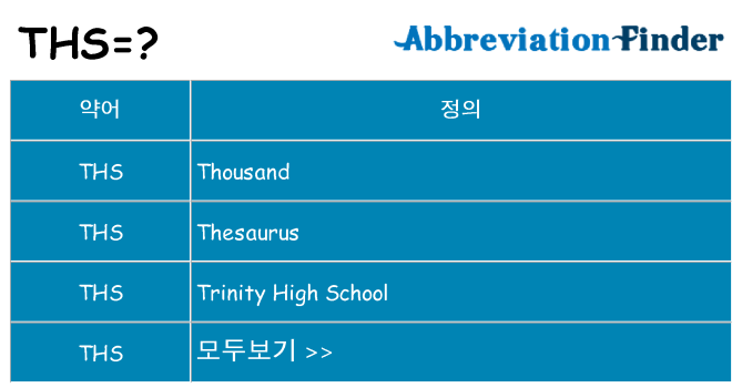 ths 대 한 무엇을 서가