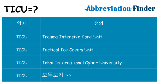 ticu 대 한 무엇을 서가