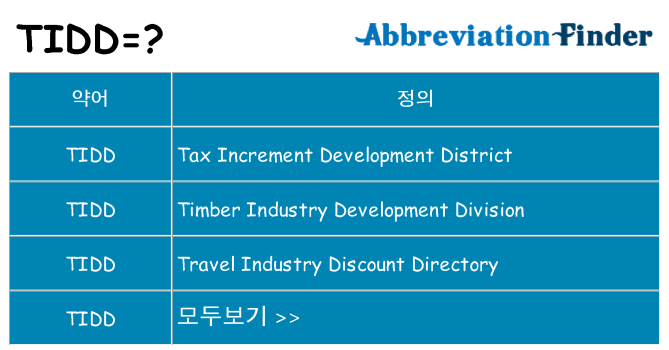 tidd 대 한 무엇을 서가