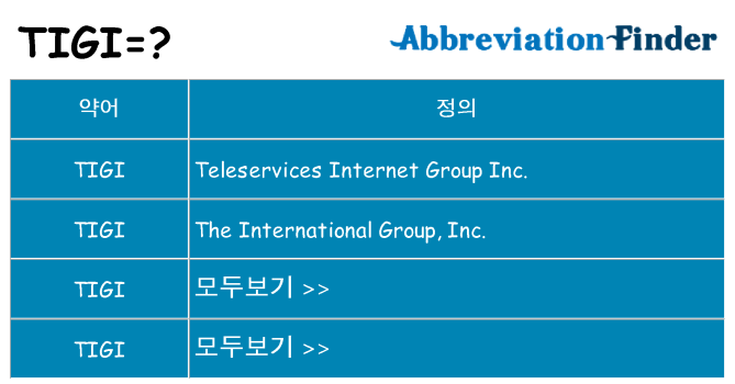 tigi 대 한 무엇을 서가