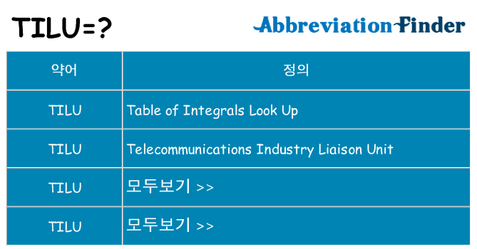 tilu 대 한 무엇을 서가