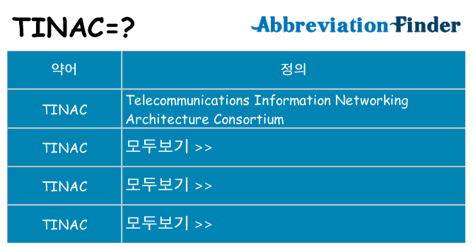 tinac 대 한 무엇을 서가
