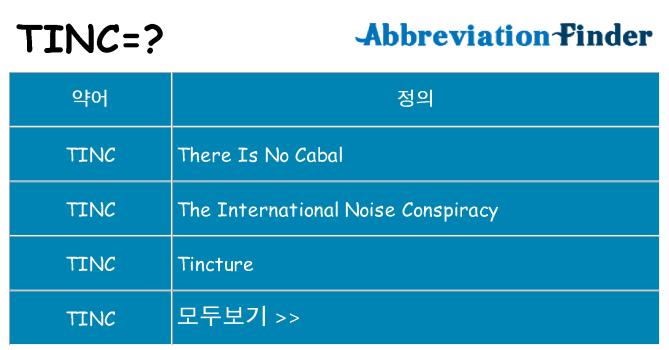 tinc 대 한 무엇을 서가