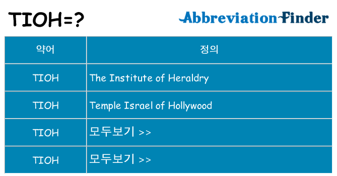 tioh 대 한 무엇을 서가