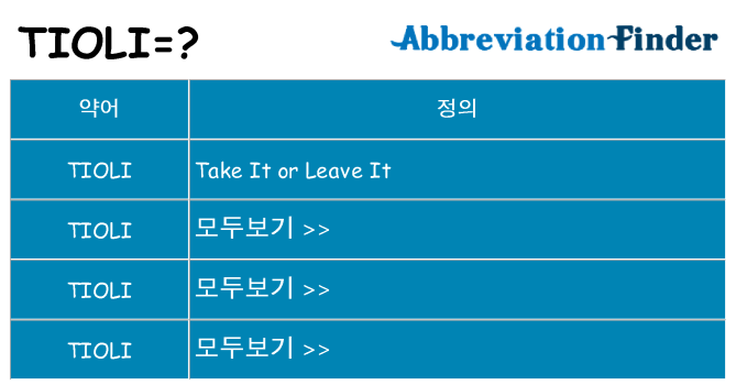 tioli 대 한 무엇을 서가