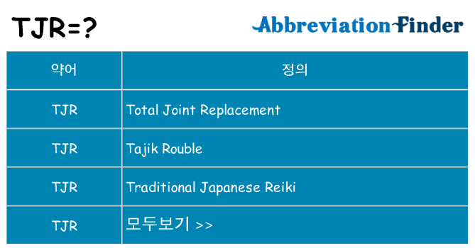 tjr 대 한 무엇을 서가