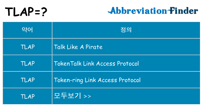 tlap 대 한 무엇을 서가