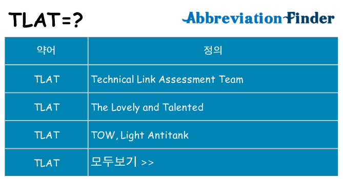 tlat 대 한 무엇을 서가