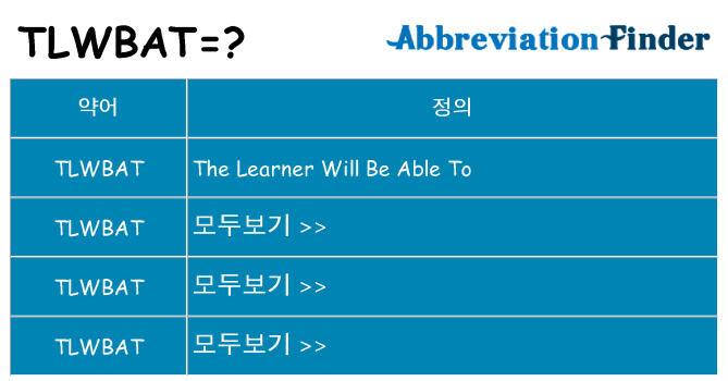 tlwbat 대 한 무엇을 서가