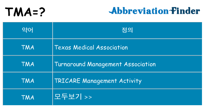 tma 대 한 무엇을 서가