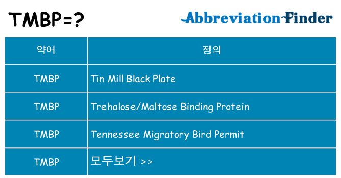 tmbp 대 한 무엇을 서가