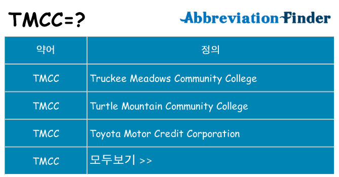 tmcc 대 한 무엇을 서가