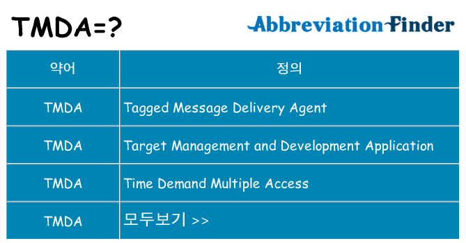 tmda 대 한 무엇을 서가