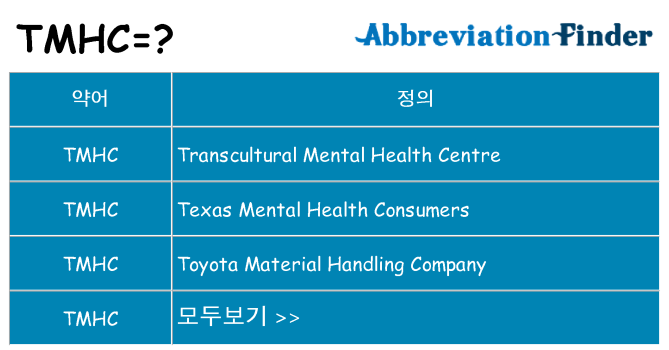 tmhc 대 한 무엇을 서가