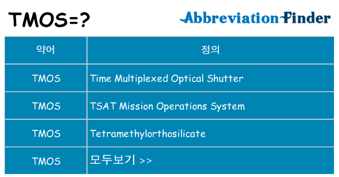tmos 대 한 무엇을 서가