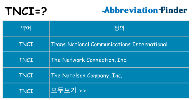 tnci 대 한 무엇을 서가