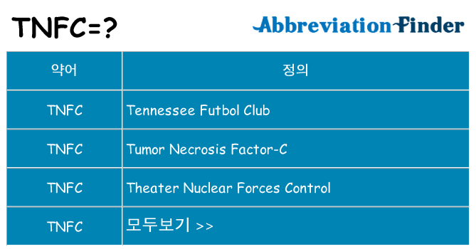 tnfc 대 한 무엇을 서가