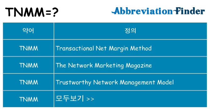 tnmm 대 한 무엇을 서가