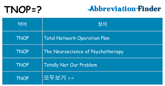 tnop 대 한 무엇을 서가