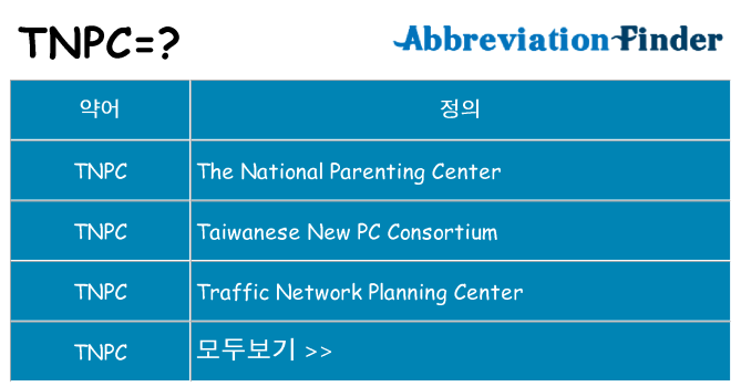 tnpc 대 한 무엇을 서가