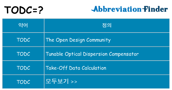 todc 대 한 무엇을 서가