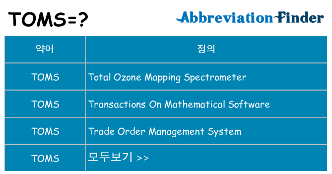 toms 대 한 무엇을 서가