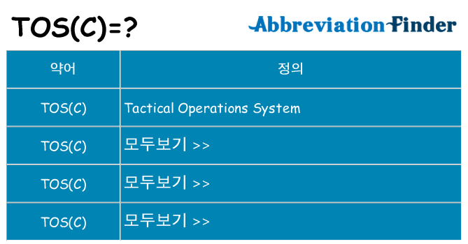 tosc 대 한 무엇을 서가