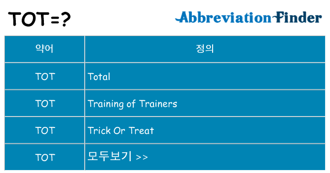tot 대 한 무엇을 서가