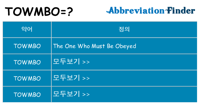 towmbo 대 한 무엇을 서가