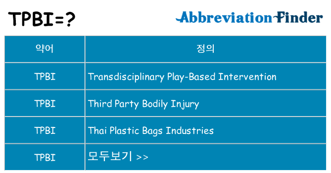 tpbi 대 한 무엇을 서가