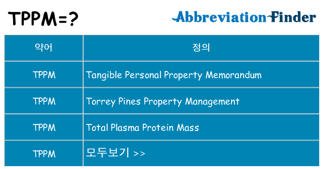 tppm 대 한 무엇을 서가
