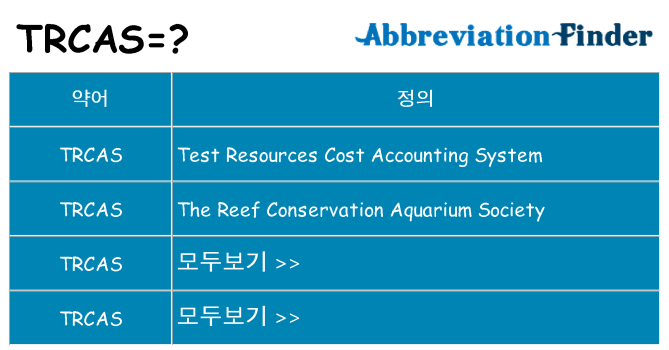 trcas 대 한 무엇을 서가