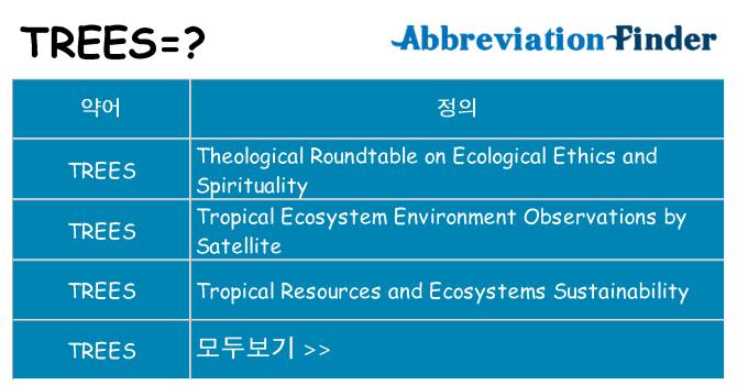 trees 대 한 무엇을 서가