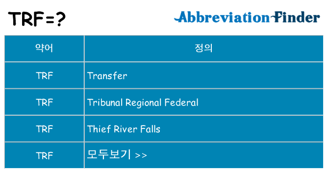 trf 대 한 무엇을 서가