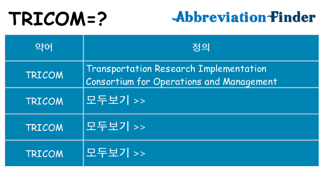 tricom 대 한 무엇을 서가