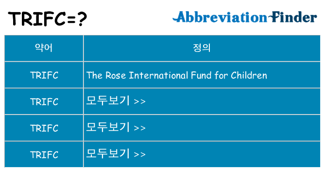 trifc 대 한 무엇을 서가