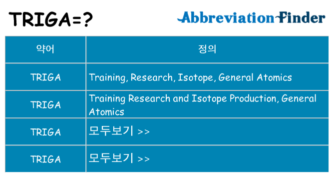 triga 대 한 무엇을 서가