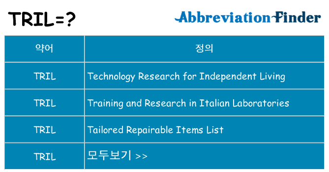 tril 대 한 무엇을 서가