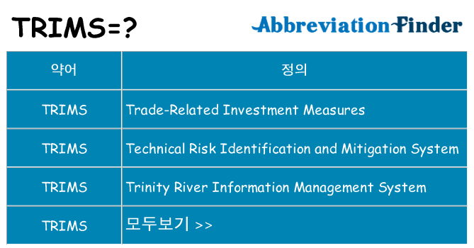 trims 대 한 무엇을 서가