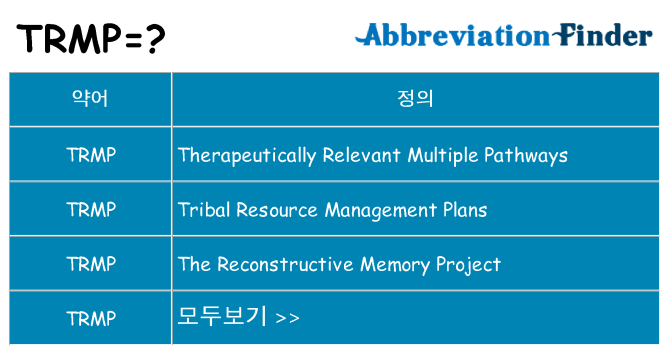 trmp 대 한 무엇을 서가