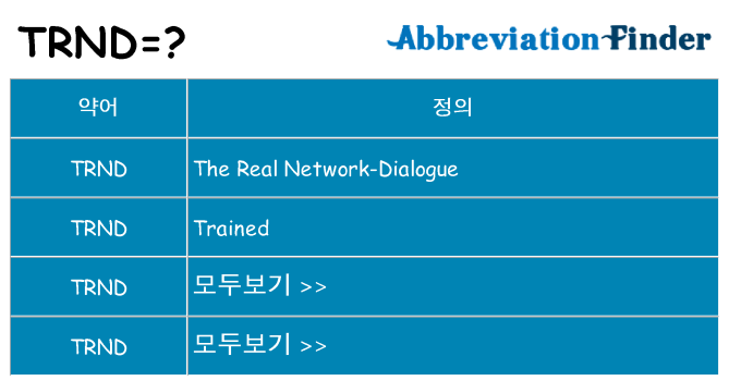 trnd 대 한 무엇을 서가