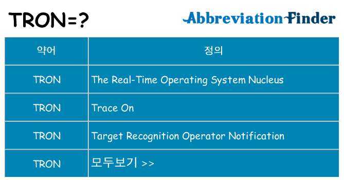 tron 대 한 무엇을 서가
