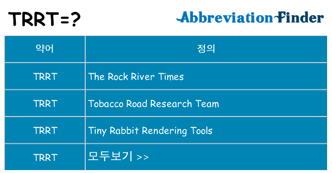 trrt 대 한 무엇을 서가