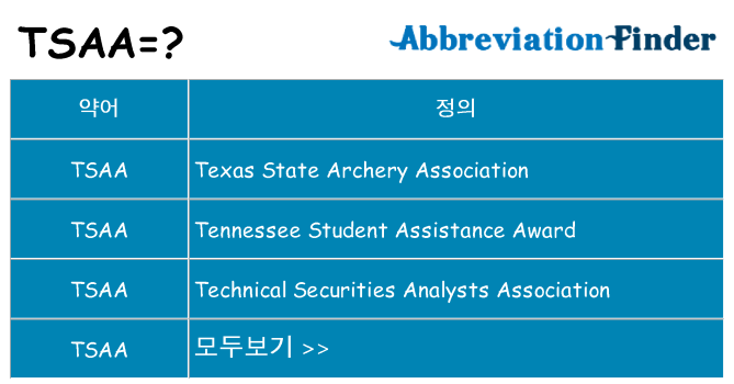 tsaa 대 한 무엇을 서가