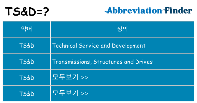 tsd 대 한 무엇을 서가