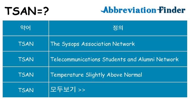 tsan 대 한 무엇을 서가