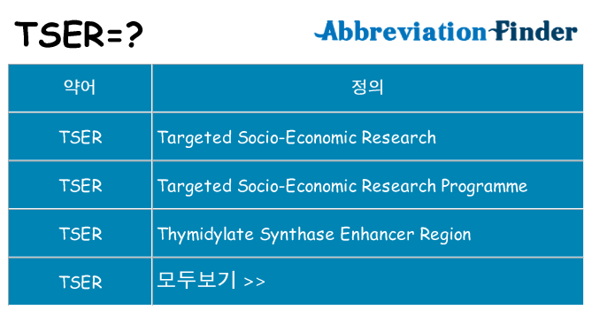 tser 대 한 무엇을 서가
