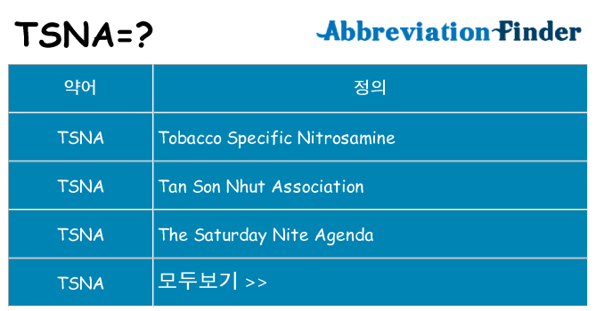 tsna 대 한 무엇을 서가
