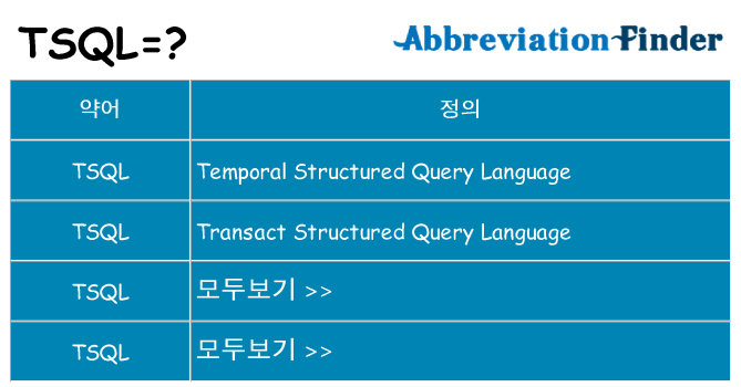 tsql 대 한 무엇을 서가
